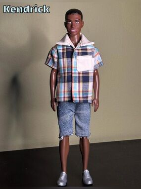Multicolor plaid doll shirt - OOAK